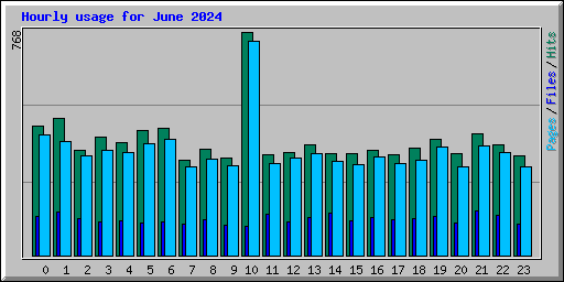 Hourly usage for June 2024