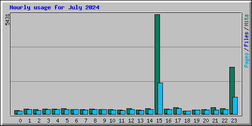 Hourly usage for July 2024
