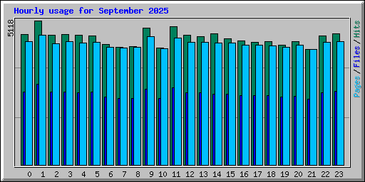 Hourly usage for September 2025