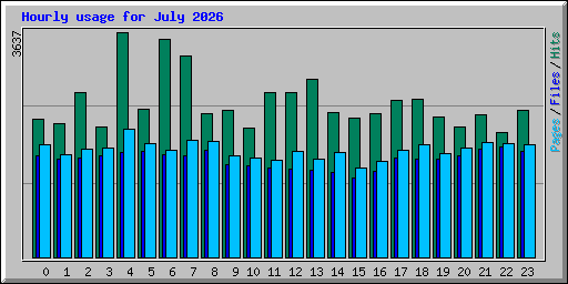 Hourly usage for July 2026